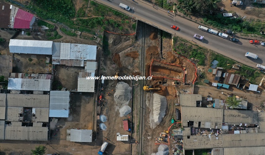 TRAVAUX PREPARATOIRES DU METRO D'ABIDJAN : LES CHANTIERS SE POURSUIVENT A PLUSIEURS ENDROITS DE LA COMMUNE D'ABOBO